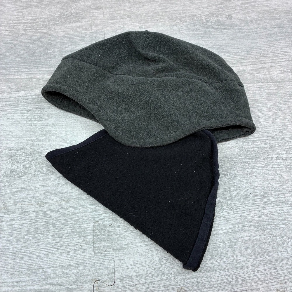 Carhartt Fleece Earflap Face Mask Beanie Hat Mens OSFM Gray Black Workwear